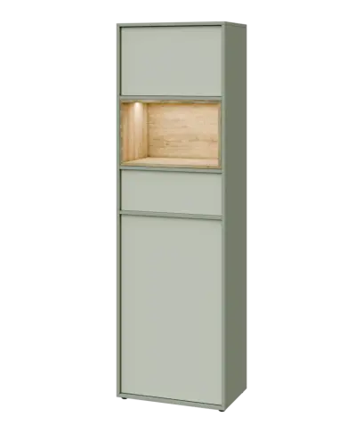 ERY V641 L kancelářská skříň, 1-dveřová/zásuvka/nika/výklop, 2000x600x400, levá, vodní